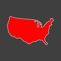 United states map illustrated on white background vector