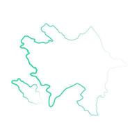 Azerbaijan map illustrated on white background vector