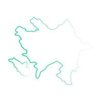 Azerbaijan map illustrated on white background vector