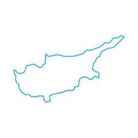 Cyprus map illustrated on a white background vector