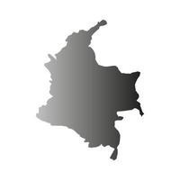 mapa de colombia ilustrado sobre un fondo blanco vector