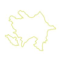 Azerbaijan map illustrated on white background vector