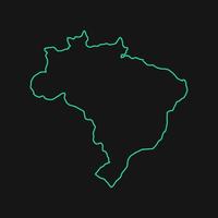 Brazil map illustrated on white background vector