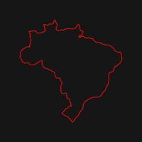 Brazil map illustrated on white background vector