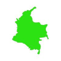 Colombia map illustrated on a white background vector