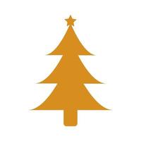 Christmas tree illustrated on white background vector