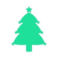 Christmas tree illustrated on white background vector