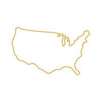 United states map illustrated on white background vector