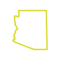 Arizona map illustrated on white background vector