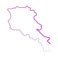 armenia mapa ilustrado sobre un fondo blanco vector