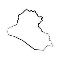 mapa de irak ilustrado sobre fondo blanco vector