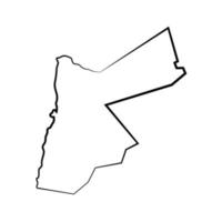 Jordan map illustrated on a white background vector