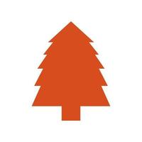 Christmas tree illustrated on white background vector