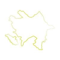 Azerbaijan map illustrated on white background vector