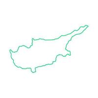 Cyprus map illustrated on a white background vector