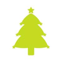 Christmas tree illustrated on white background vector