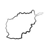 Afghanistan map illustrated on white background vector