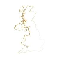Great britain map illustrated on white background vector