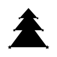 Christmas tree illustrated on white background vector