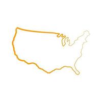 United states map illustrated on white background vector