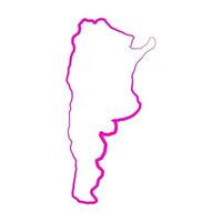 Argentina map illustrated on white background vector