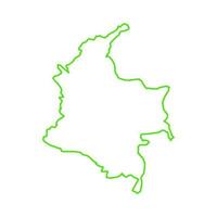 Colombia map illustrated on a white background vector