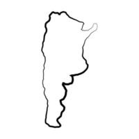 Argentina mapa ilustrado sobre fondo blanco. vector