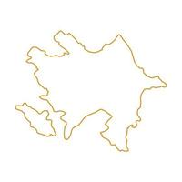 Azerbaijan map illustrated on white background vector