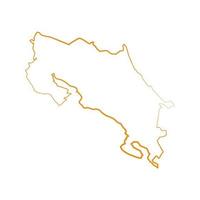 Costa Rica map illustrated on a white background vector