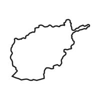 Afghanistan map illustrated on white background vector