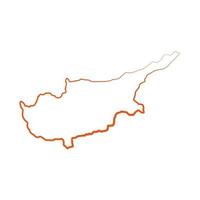 Cyprus map illustrated on a white background vector