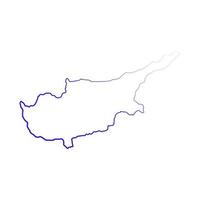 Cyprus map illustrated on a white background vector