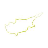 Cyprus map illustrated on a white background vector