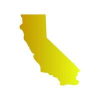 California map illustrated on white background vector