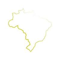 mapa de brasil ilustrado sobre fondo blanco vector