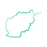 Afghanistan map illustrated on white background vector