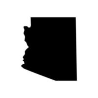 Arizona map illustrated on white background vector