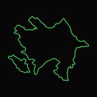 Azerbaijan map illustrated on white background vector