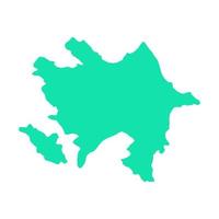 Azerbaijan map illustrated on white background vector