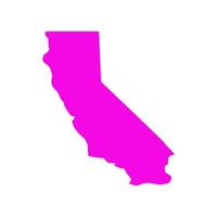 California map illustrated on white background vector