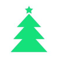 Christmas tree illustrated on white background vector