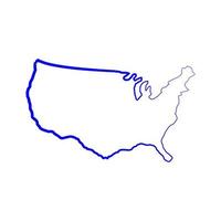 United states map illustrated on white background vector