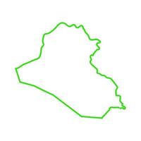 Iraq map illustrated on white background vector