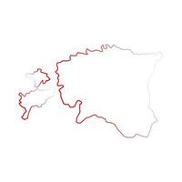 Estonia map illustrated on a white background vector