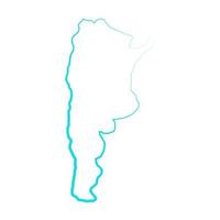 Argentina map illustrated on white background vector