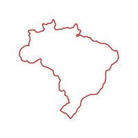 Brazil map illustrated on white background vector