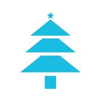 Christmas tree illustrated on white background vector