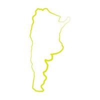 Argentina map illustrated on white background vector