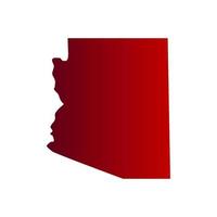 Arizona map illustrated on white background vector