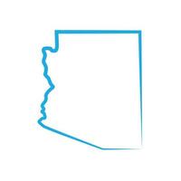 Arizona map illustrated on white background vector